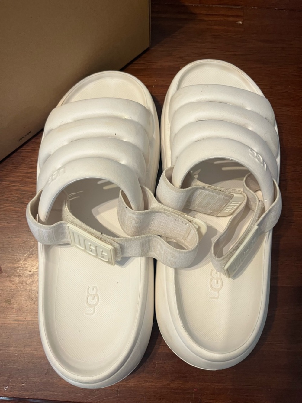 UGG Women’s White Padded Slide Sandals